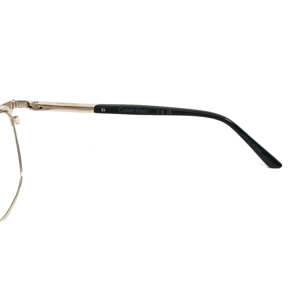 Calvin Klein Eyeglasses Frames CK25105 001 Black Gold Cat Eye Full Rim 52-18-145